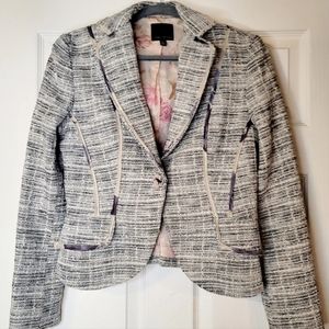 Blazer by The Limited, Size 4, pink floral lining.
